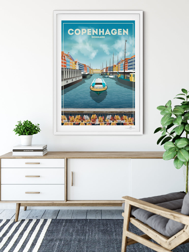 Copenhagen Denmark Poster Print Copenhagen Denmark Europe hello