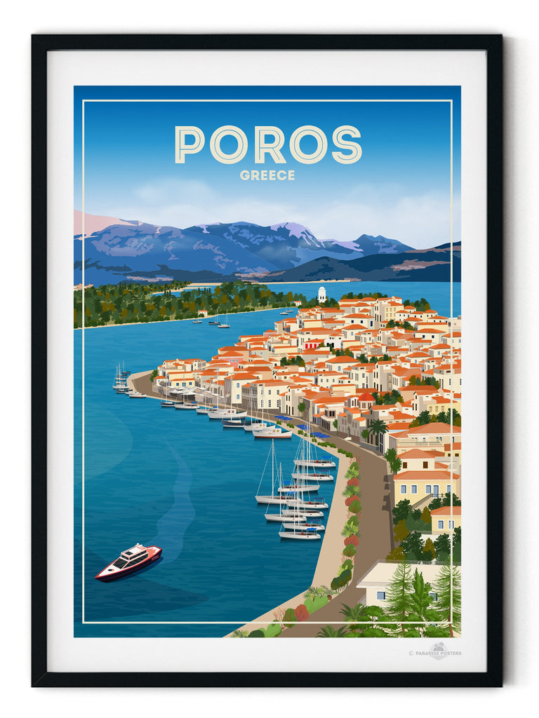 Poros Greece Poster Print Greece Poros