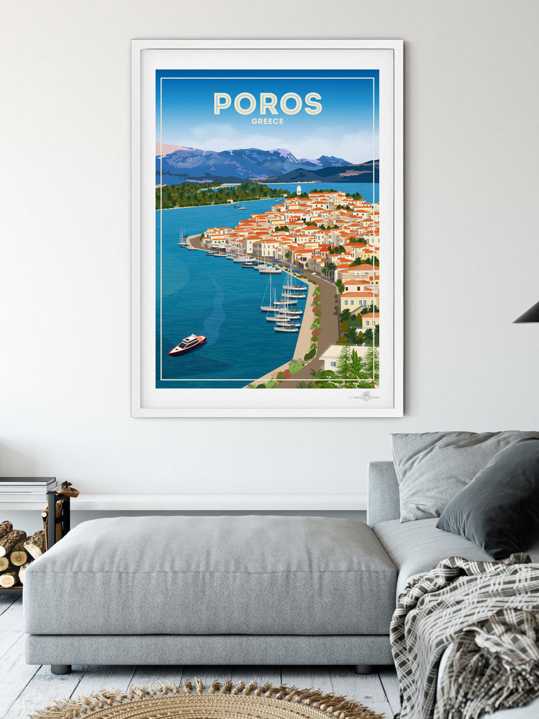 Poros Greece Poster Print Greece Poros