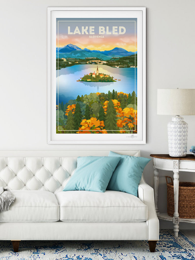 Lake Bled Slovenia Poster Print Lake Bled Slovenia