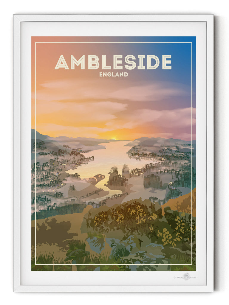 Ambleside England Poster Print Ambleside England Lake District United Kingdom