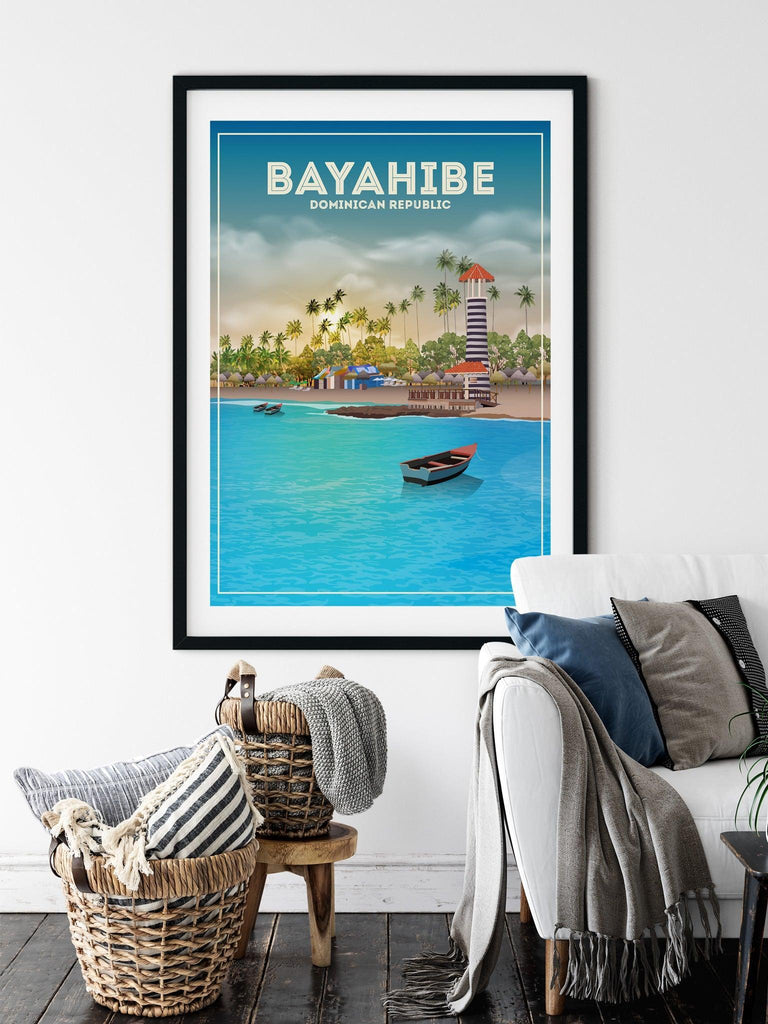 Bayahibe Dominican Republic Travel Poster Print Bayahibe Caribbean Dominican Republic north america