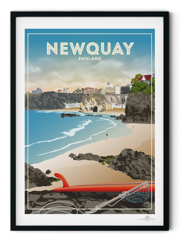 Newquay England Poster Print Cornwall England Europe Newquay United Kingdom