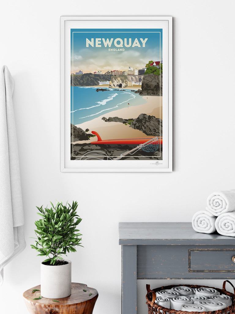 Newquay England Poster Print Cornwall England Europe Newquay United Kingdom