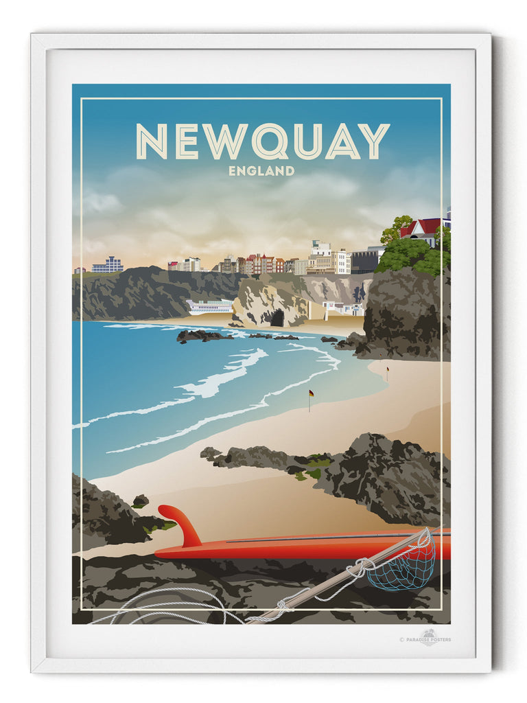 Newquay England Poster Print Cornwall England Europe Newquay United Kingdom