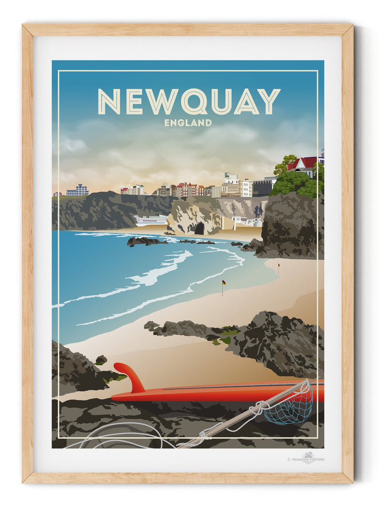 Newquay England Poster Print Cornwall England Newquay United Kingdom