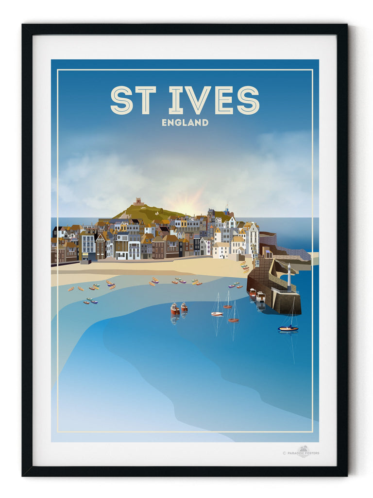 St Ives England Poster Print Cornwall England St Ives United Kingdom