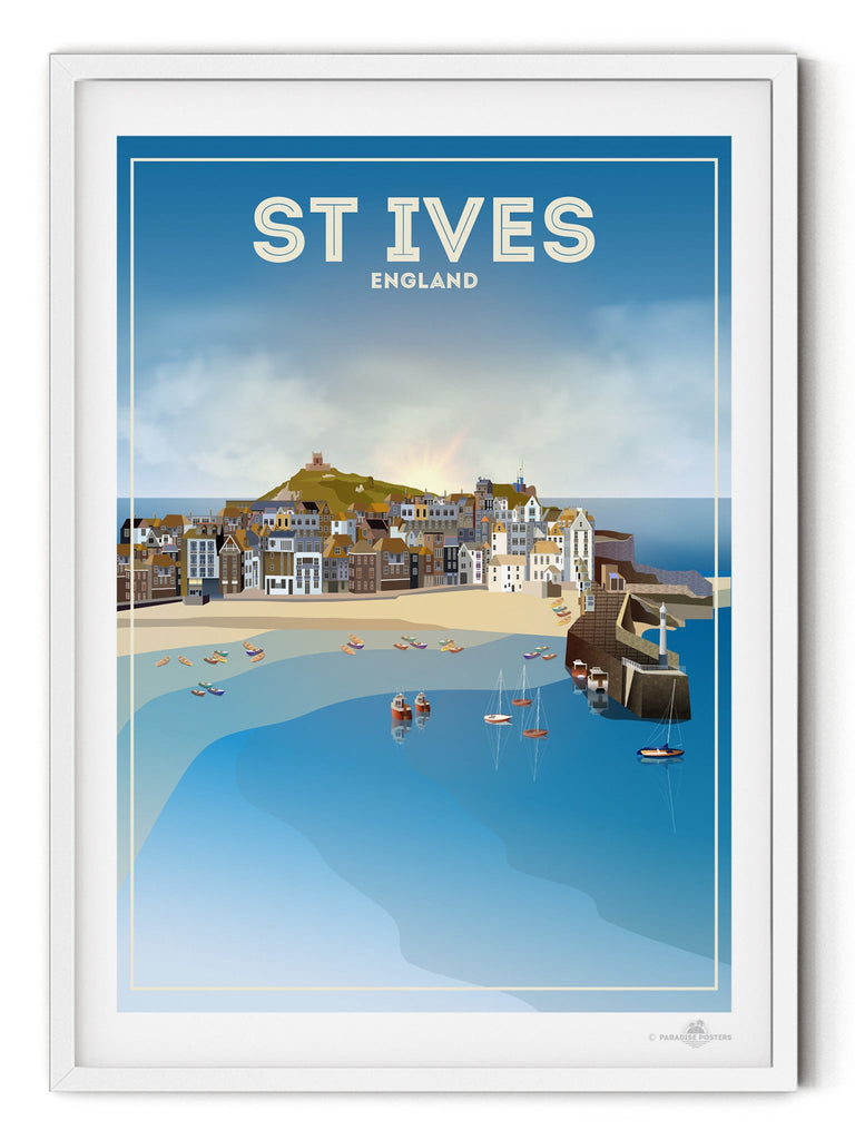 St Ives England Poster Print Cornwall England Europe St Ives United Kingdom