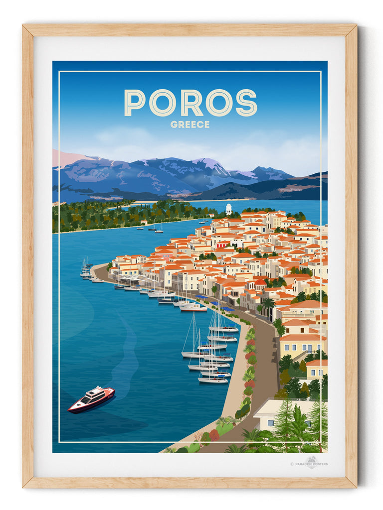 Poros Greece Poster Print Greece Poros