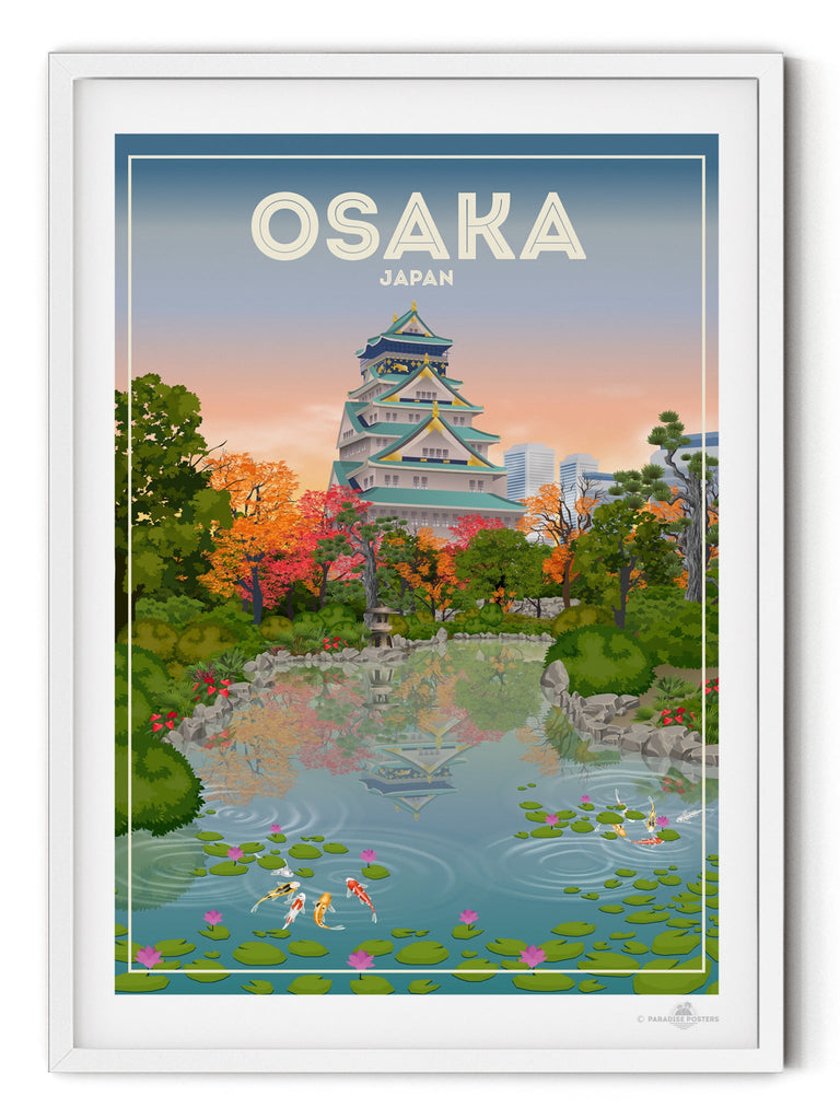 Osaka Japan Poster Print Asia hello Japan Osaka