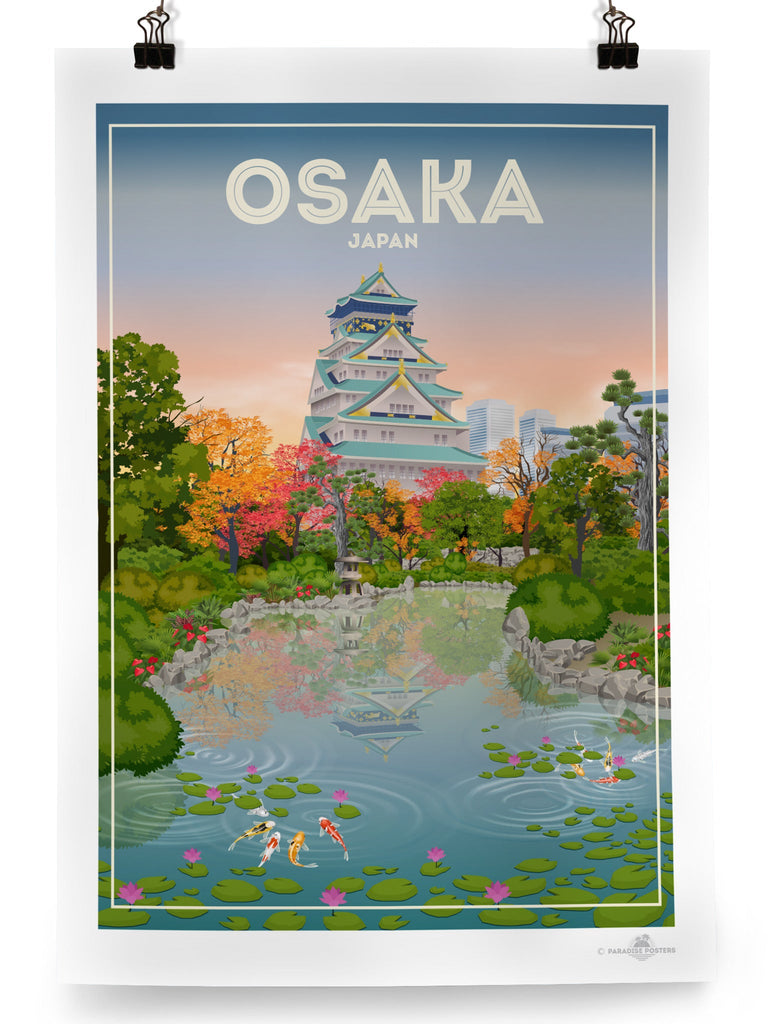 Osaka Japan Poster Print Asia hello Japan Osaka