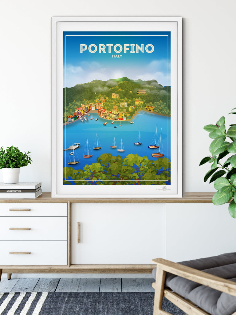 Portofino Italy Poster Print Italy Portofino