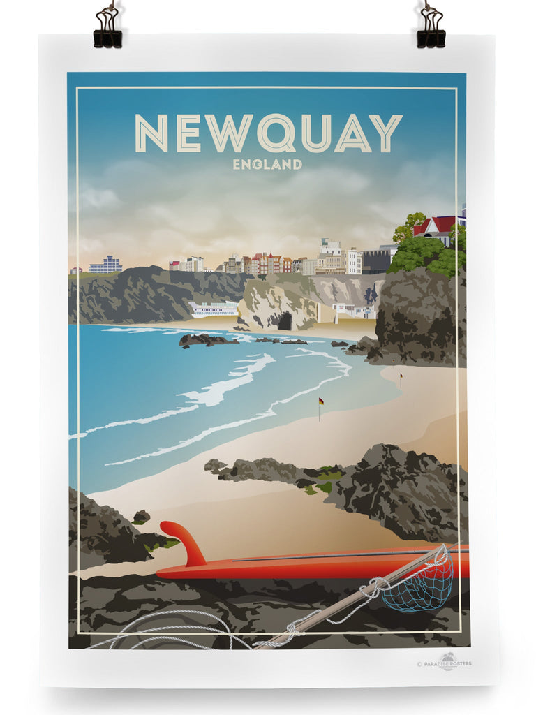 Newquay England Poster Print Cornwall England Newquay United Kingdom