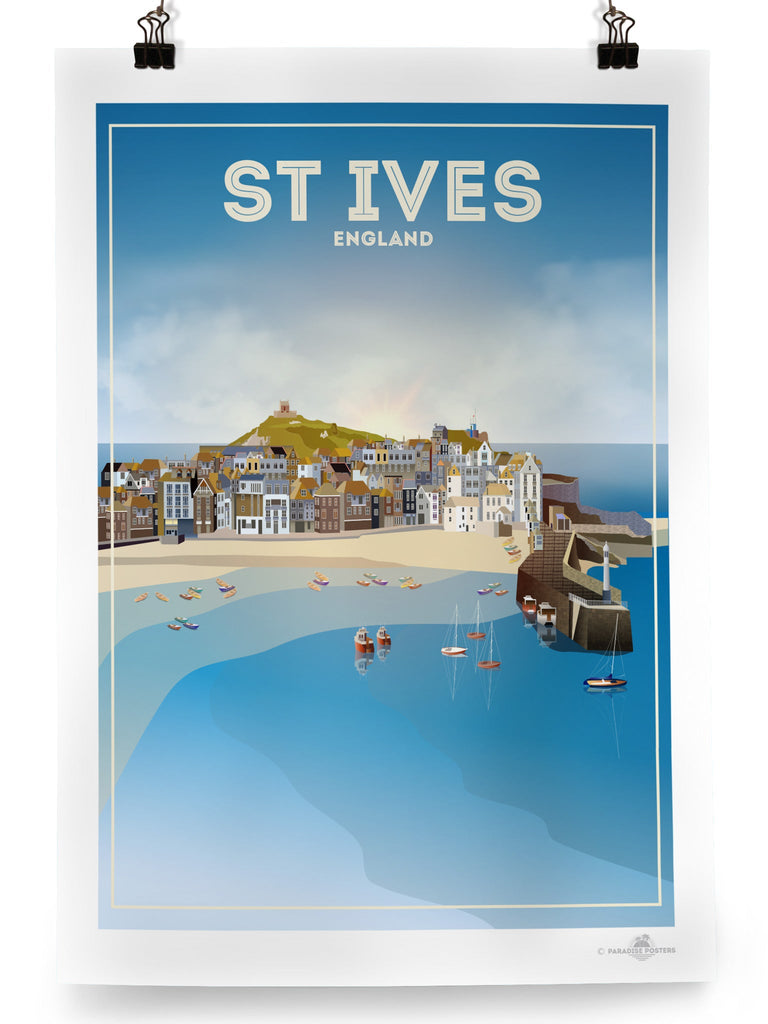 St Ives England Poster Print Cornwall England Europe St Ives United Kingdom