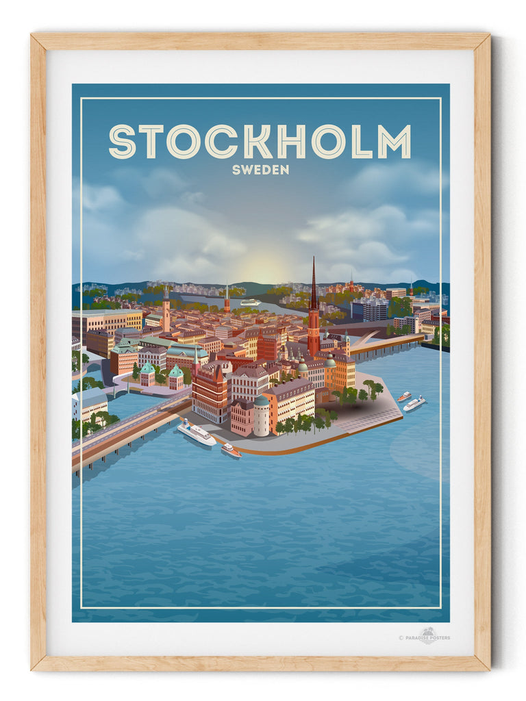 Stockholm Sweden Poster Print hello Stockholm Sweden