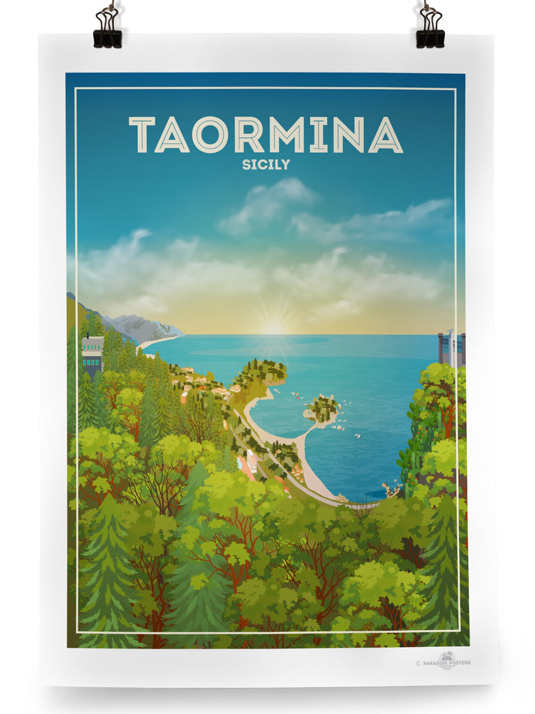 Taormina Sicily Poster Print Europe Italy Sicily Taormina