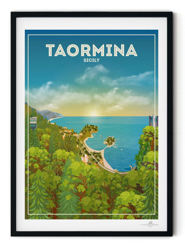 Taormina Sicily Poster Print Europe Italy Sicily Taormina