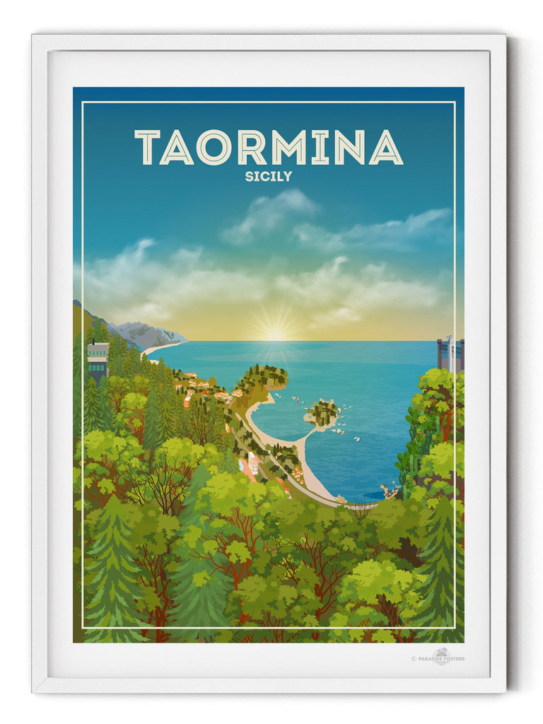 Taormina Sicily Poster Print Europe Italy Sicily Taormina