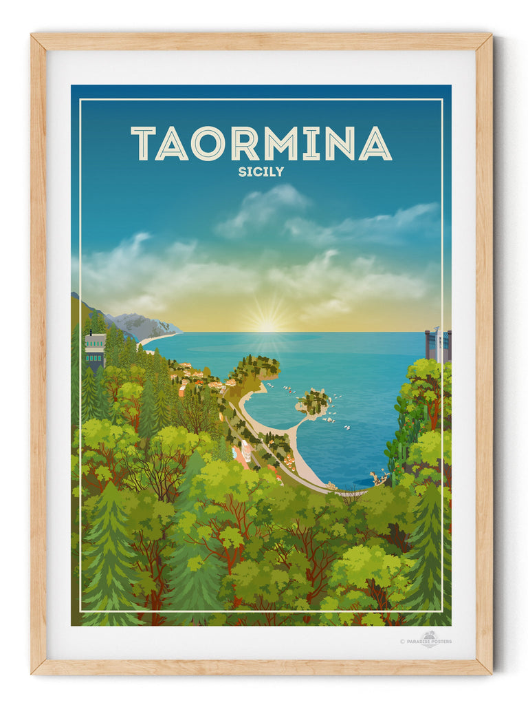 Taormina Sicily Poster Print Italy Sicily Taormina