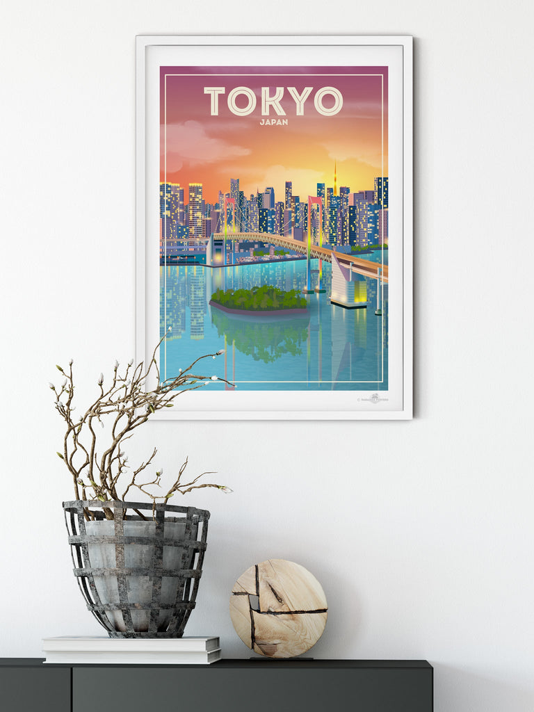 Tokyo Japan Poster Print Asia hello Japan Tokyo