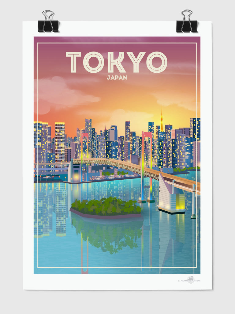 Tokyo Japan Poster Print Asia hello Japan Tokyo