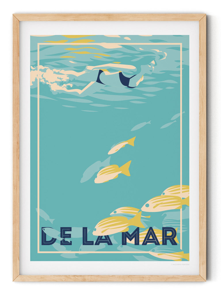 De La Mar Retro Poster Print Retro