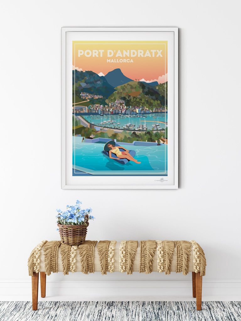 Port D'andratx Mallorca Poster Print Mallorca Port d'Andratx Spain