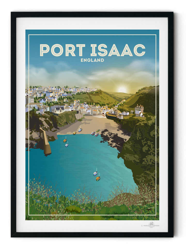 Port Isaac Cornwall Poster Print Cornwall England Europe Port Isaac United Kingdom