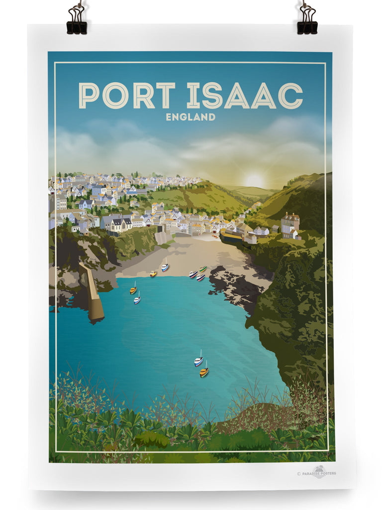 Port Isaac Cornwall Poster Print Cornwall England Port Isaac United Kingdom