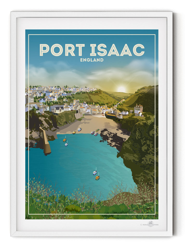 Port Isaac Cornwall Poster Print Cornwall England Port Isaac United Kingdom