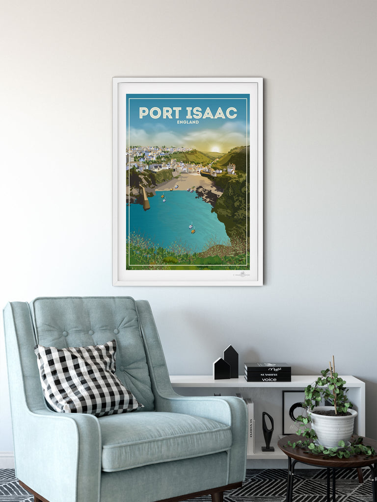 Port Isaac Cornwall Poster Print Cornwall England Europe Port Isaac United Kingdom