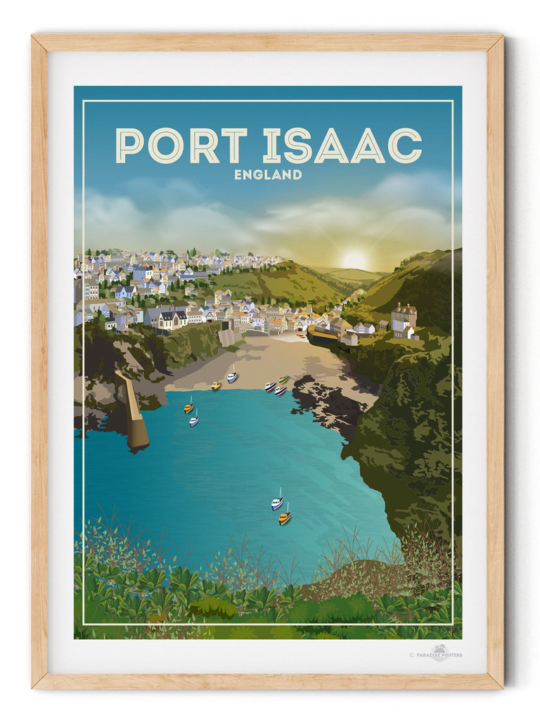 Port Isaac Cornwall Poster Print Cornwall England Port Isaac United Kingdom