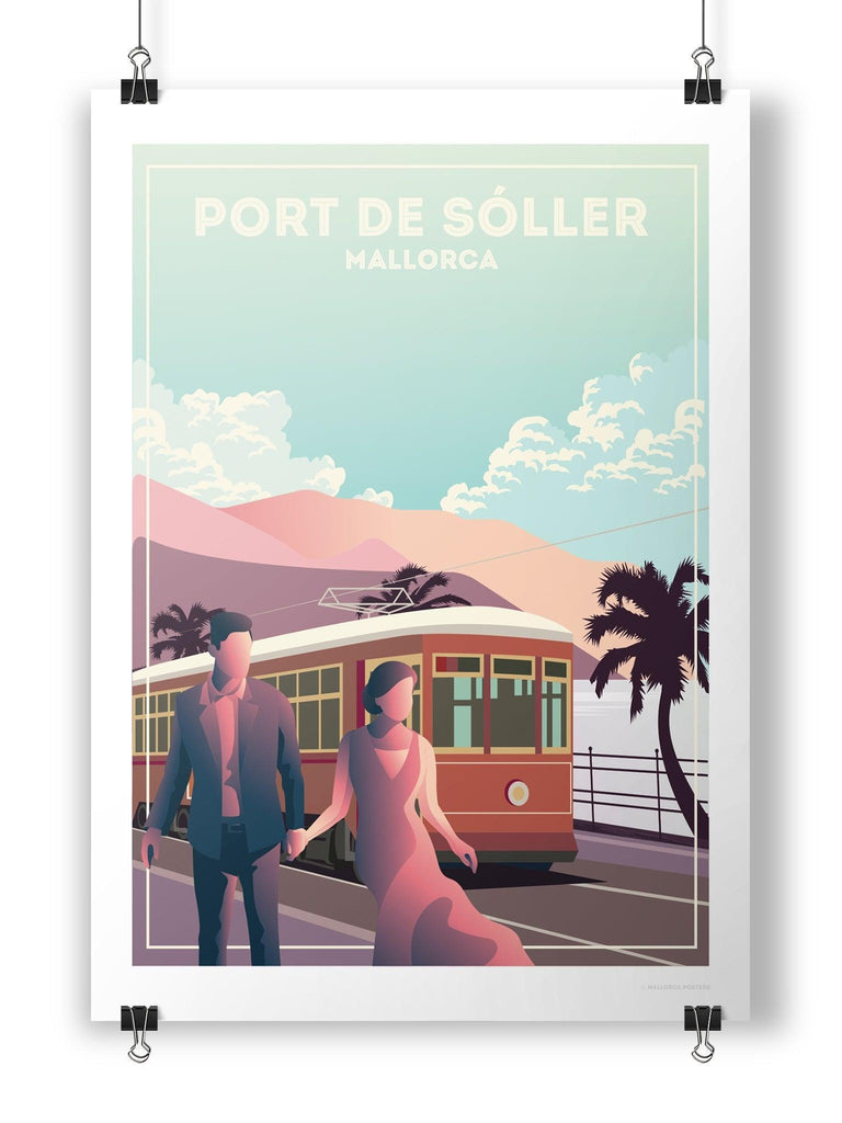 Port De Soller Mallorca Poster Print Spain