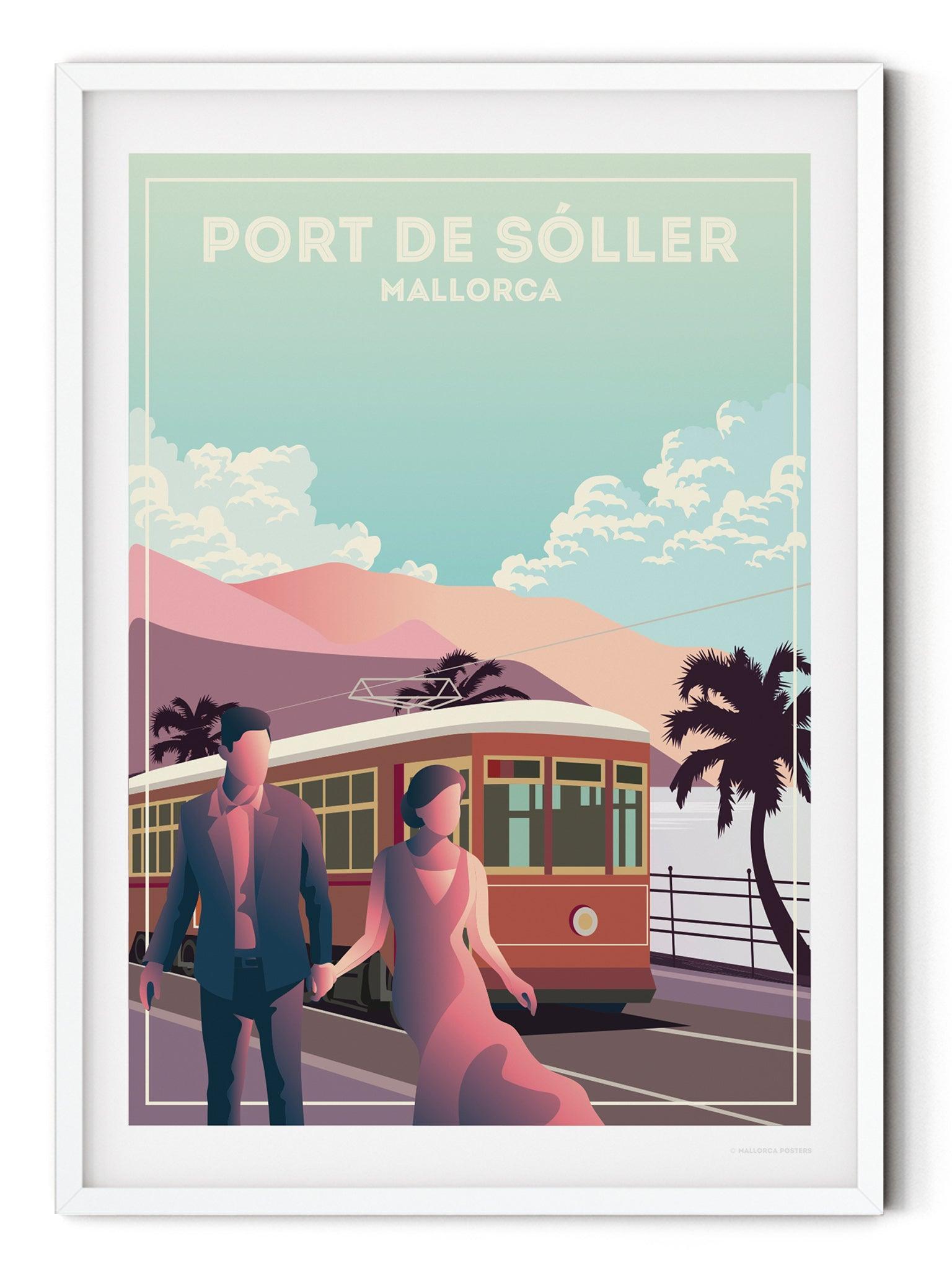 Mayorca Print Port De Soller Mallorca Travel Poster Print – Paradise Posters