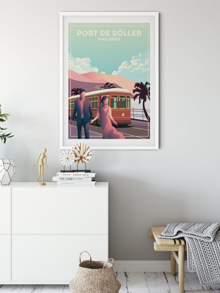 Port De Soller Mallorca Poster Print Spain