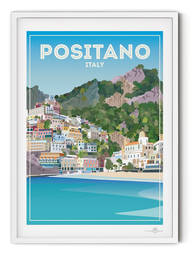 Positano Italy Poster Print italy