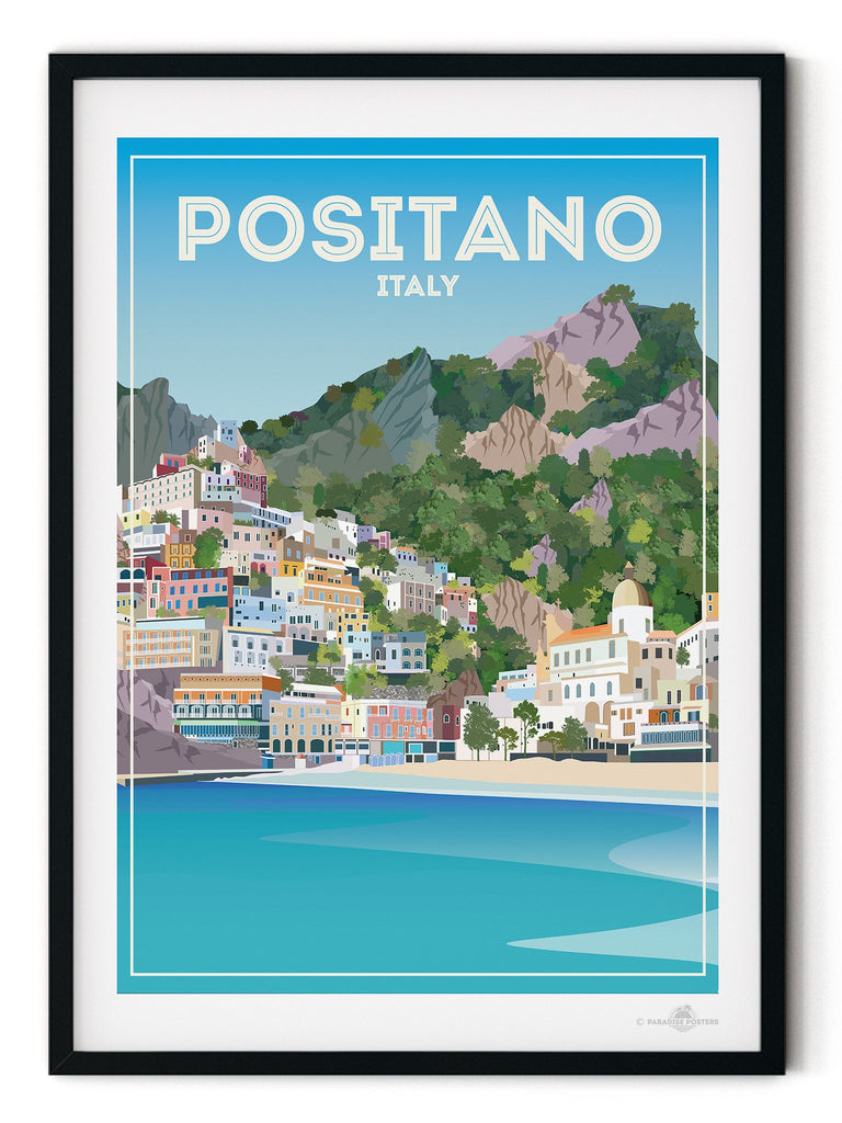 Positano Italy Poster Print italy