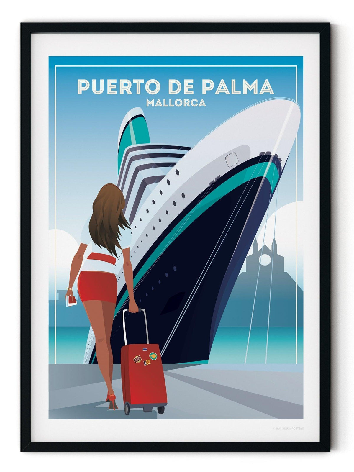 Mayorca Print Puerto De Palma Mallorca Travel Poster Print – Paradise Posters