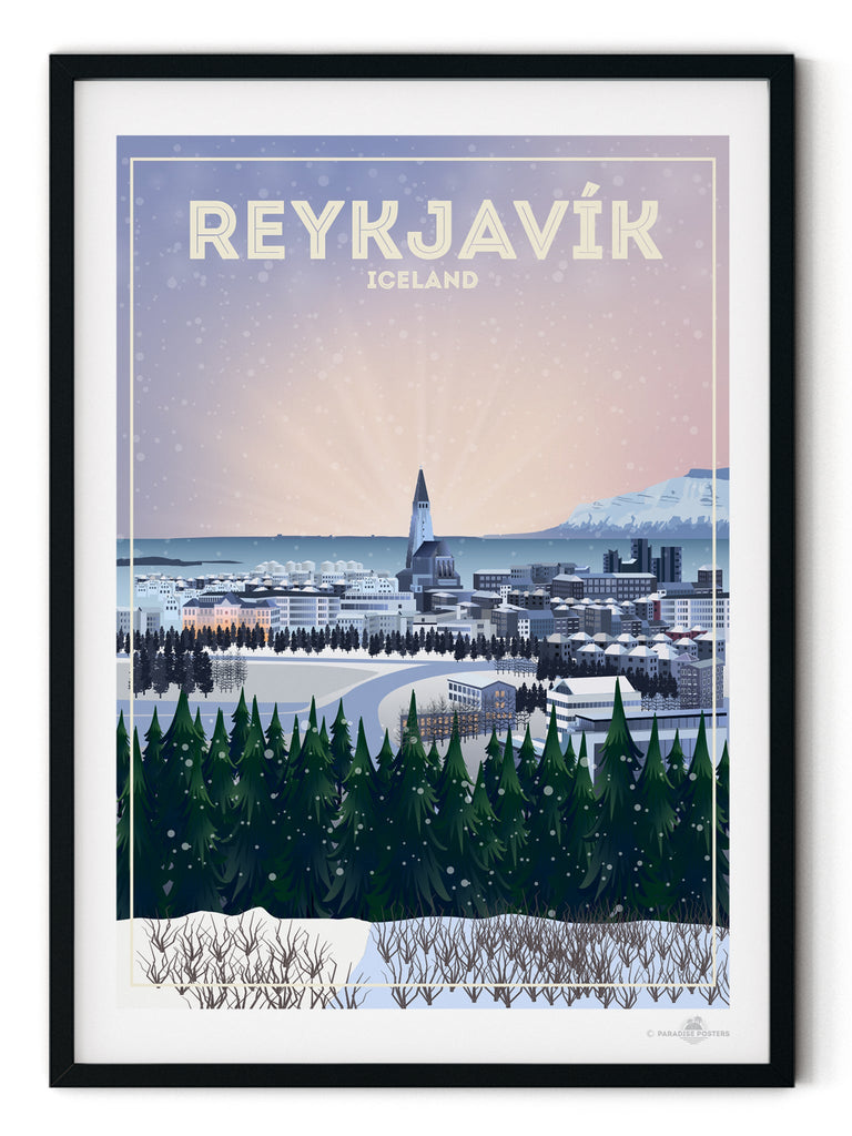 Reykjavik Iceland Poster Print Iceland Reykjavií�k