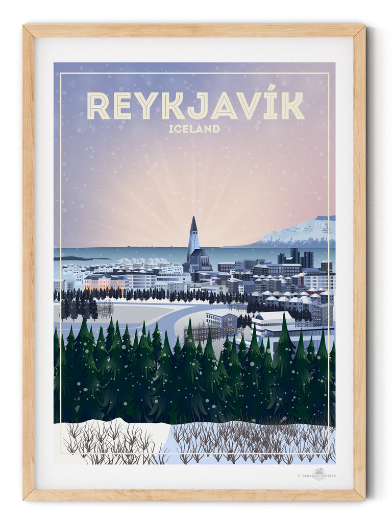 Reykjavik Iceland Poster Print Iceland Reykjavií�k