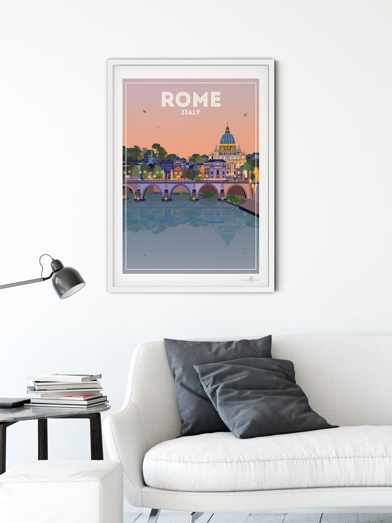 Rome Italy Poster Print Europe hello Italy