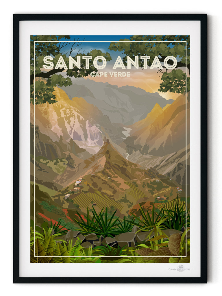 Santo Antao Cape Verde Travel Poster Print Cape Verde Santo Antao