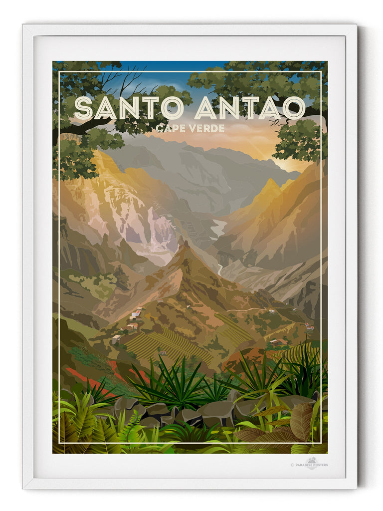 Santo Antao Cape Verde Travel Poster Print Cape Verde Santo Antao