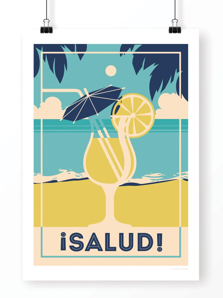 Salud Retro Poster Print Retro