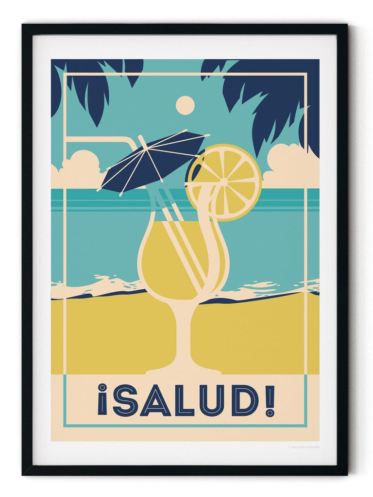 Salud Retro Poster Print Retro