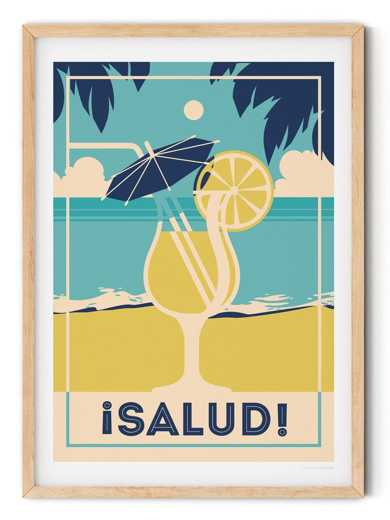 Salud Retro Poster Print Retro