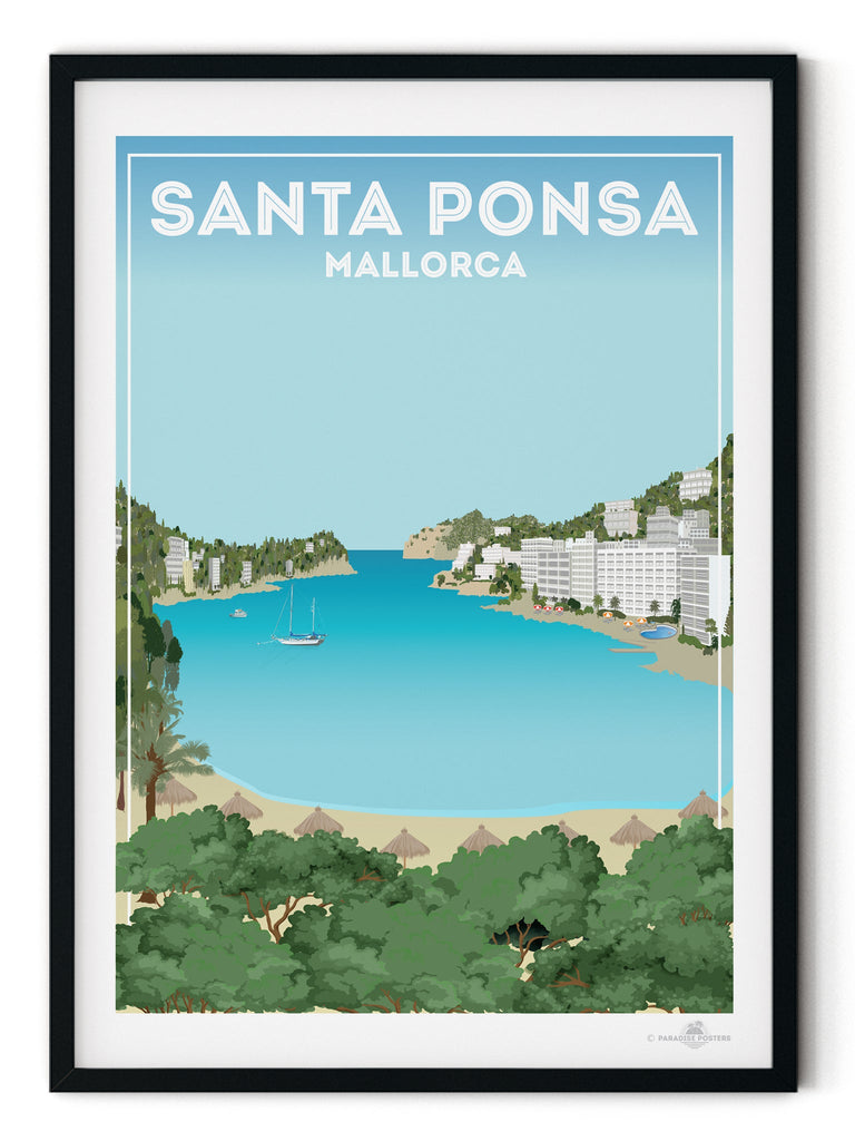 Santa Ponsa Bay Mallorca Poster Print