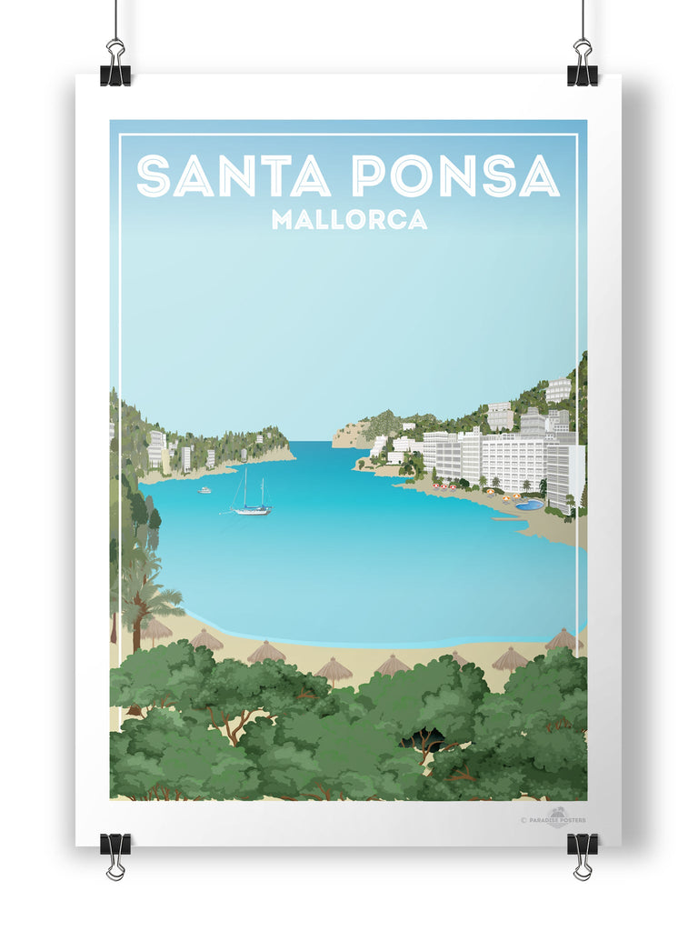 Santa Ponsa Bay Mallorca Poster Print