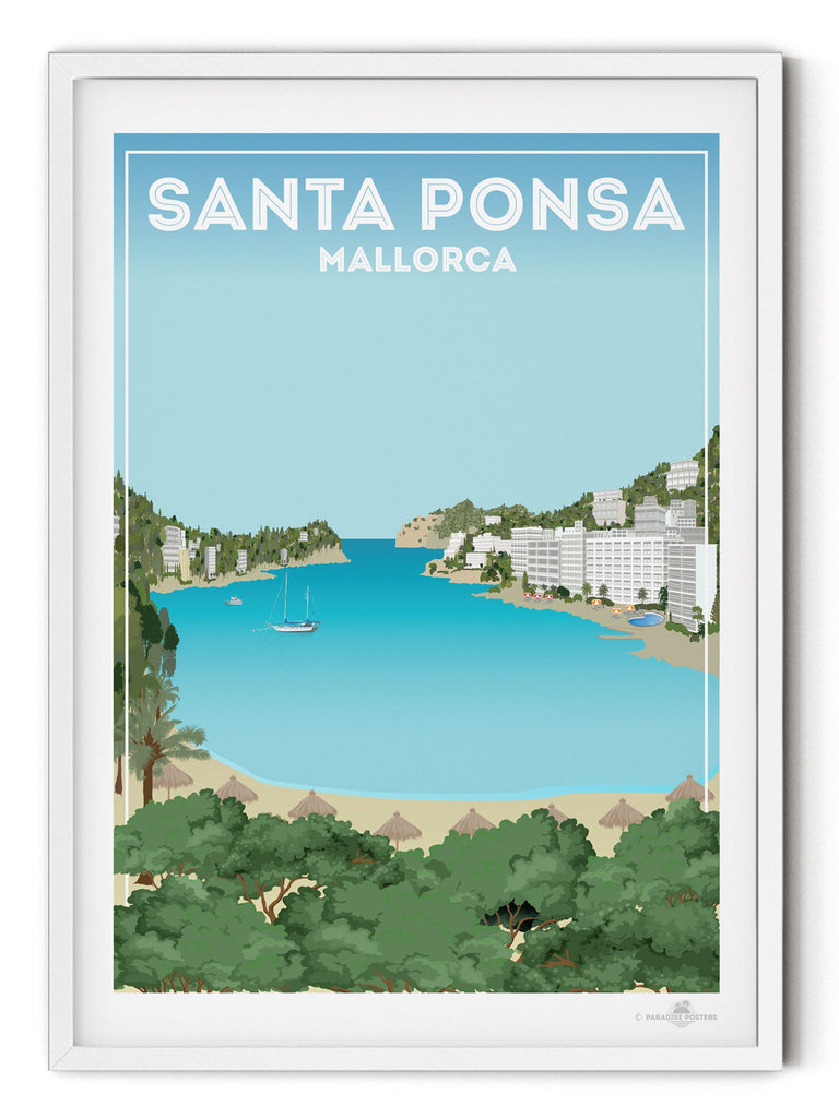 Santa Ponsa Bay Mallorca Poster Print