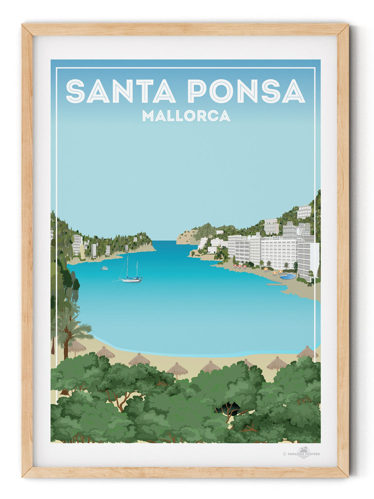 Santa Ponsa Bay Mallorca Poster Print